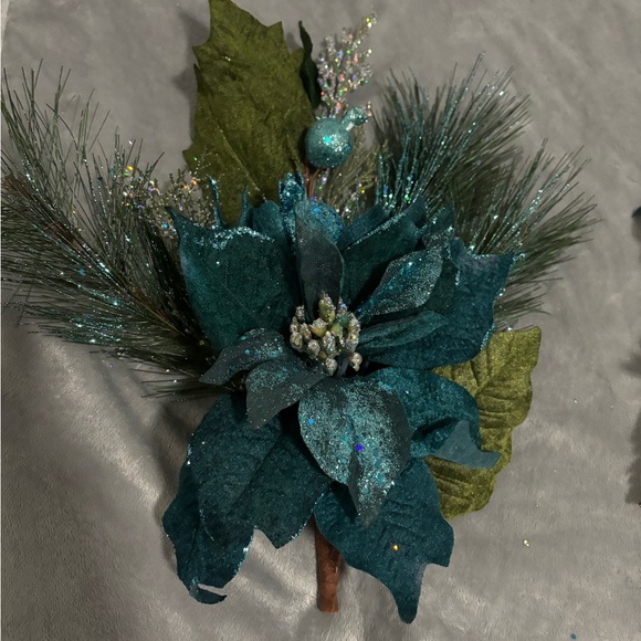 Lot of turquoise Christmas ornaments - Picture 7 of 12